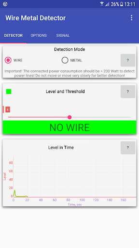 Android application Wire Metal Detector screenshort