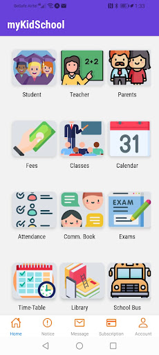 Android application myKidSchool screenshort