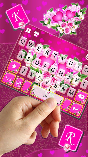 Pink Rose Flower Theme Screen 2