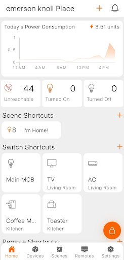 Android application Pecksmart controller screenshort