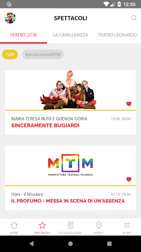 Android application MTM Teatro screenshort