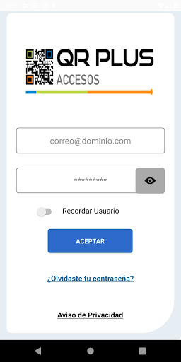 QRPlusAccesos Screen 2