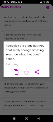 Sorry Quotes and Sayings Screenshot 2 - AppWisp.com