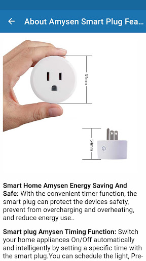 Android application Amysen Smart Plug Guide screenshort