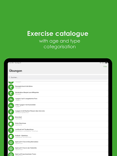 Screenshot of FootballTraining+