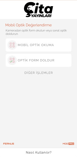 Android application Çita Optik Okuma screenshort
