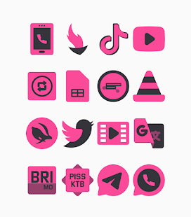 Varwil Pink - Captura de pantalla del paquete de iconos