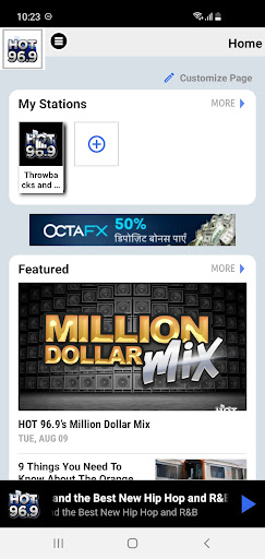 Android application HOT 96.9 Boston screenshort