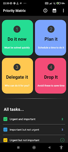 Priority Matrix Screen 2