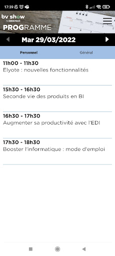 BV Evénements Screen 2