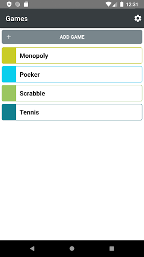 Android application My Score Keeper screenshort