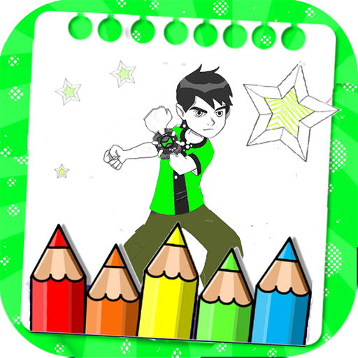 Ben coloring Book game learn logo