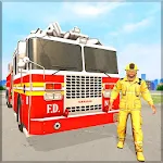 Cover Image of Tải xuống Firefighter Truck Driving Simulator: Trò chơi cứu hộ  APK
