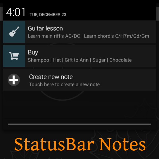 Quick Notes in Statusbar logo
