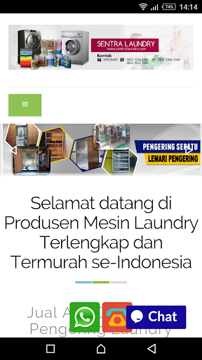 Android application Sentra laundry screenshort