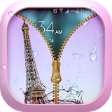 Rainy Paris Zipper Lock Screen icon