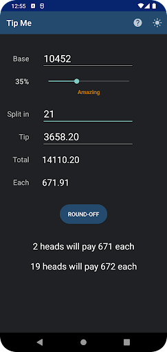 Tip Me (Pro): Tip Calculator Screen 2