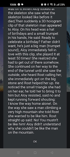 Android application Horyzon the history screenshort