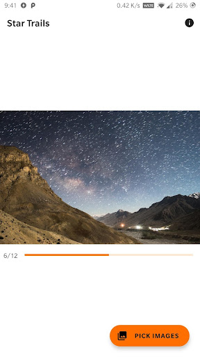 Android application Star Trails screenshort