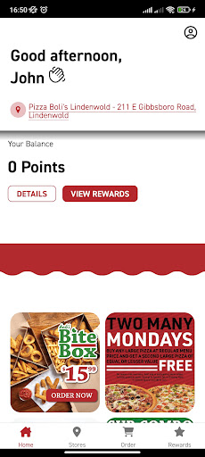 Android application Pizza Boli's screenshort