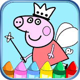 Coloring game for Peppa Piggy. icon