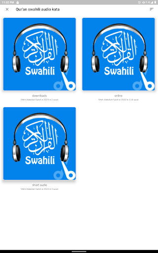 Quran Swahili Audio Kata Screen 2