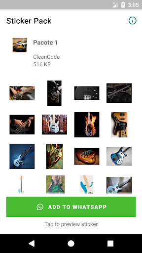 Android application Stickers Baixos - Instrumentos screenshort
