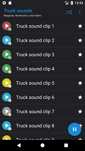 Truck sounds Screen 2
