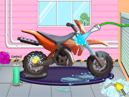 Power Washing Garage Bike Game Screen 3