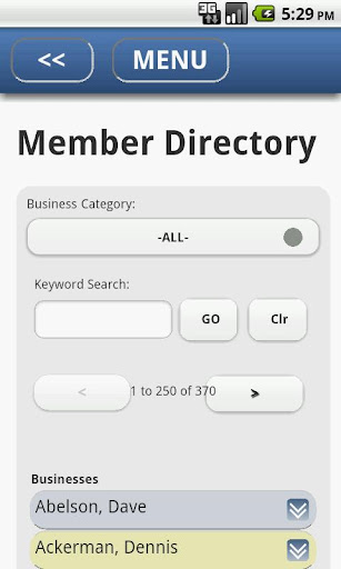 AAPF Mobile App Screen 2
