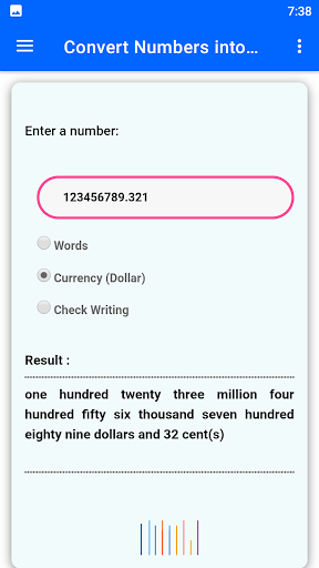 Convert Cheque Amount to Word Screen 2
