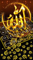 screenshot of Gold Allah 3D Gravity Keyboard