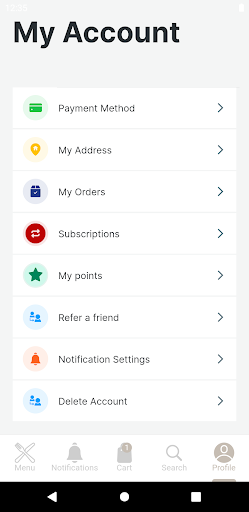 Android application SeizesMeals screenshort