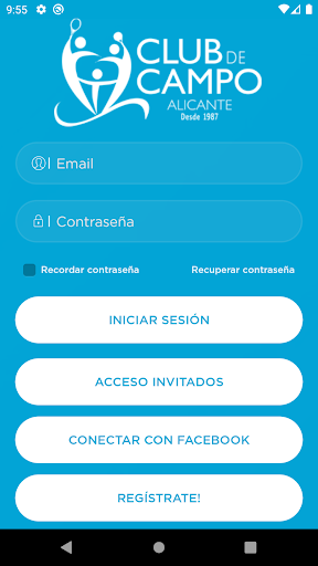 Android application Club De Campo Alicante screenshort