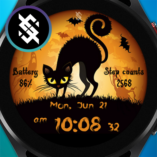 BFF19- Halloween black Cat logo