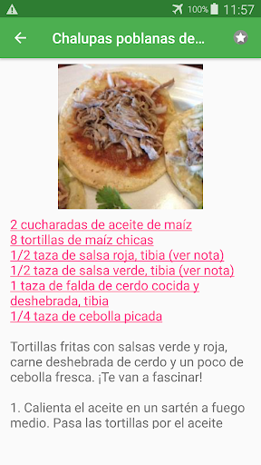 Recetas de antojitos gratis español sin internet.
