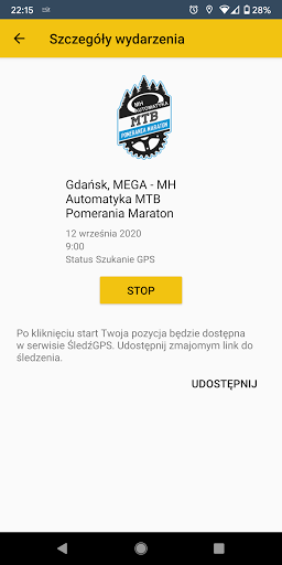 ŚledźGPS - zawody sportowe na Screen 2