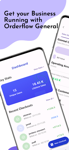 Android application OrderFlow: bill/invoice maker screenshort