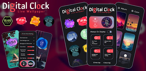 Android application Digital Clock Live Wallpaper screenshort