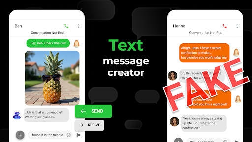 Screenshot of Fake Chat Text Message Creator