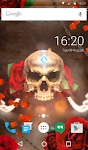 screenshot of Rose Skull Wallpaper