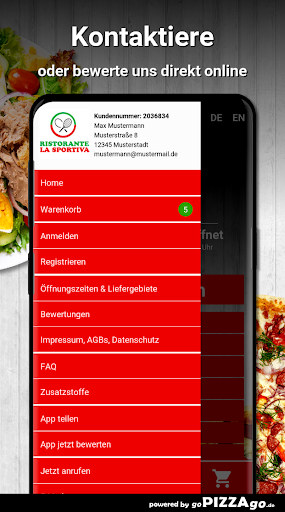 Ristorante La Sportiva Hamburg Screen 3