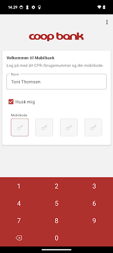 Android application Coop Bank screenshort