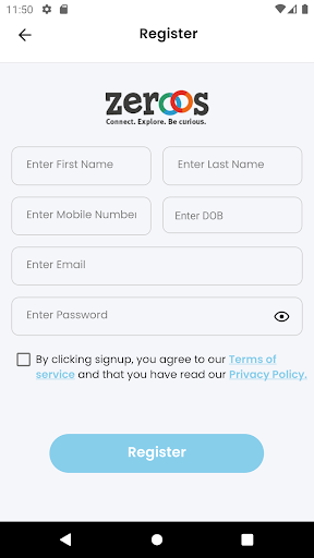 Android application Zeros screenshort