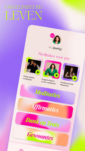 Android application Ongelimiteerd Leven screenshort