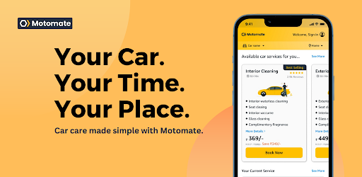 Android application Motomate: Car Care Made Simple screenshort