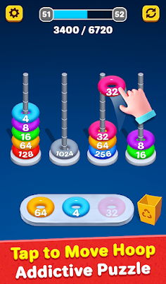 2048 Hoop Stack -Number puzzle - Screenshot 3