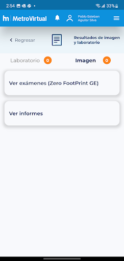 Android application MetroVirtual Pacientes screenshort