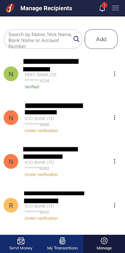 Android application Money2India (Canada) screenshort