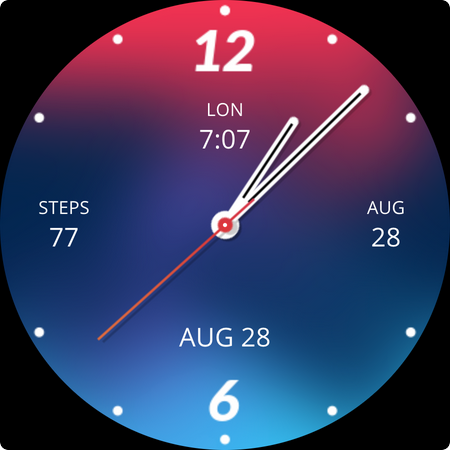 Super Blue Analogue Watch Face screenshot 4